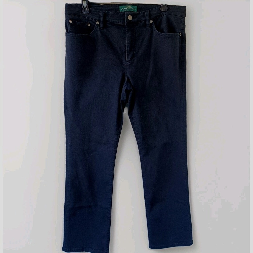 Lauren Ralph Lauren Classic Straight Leg Jeans Black Wash Womens 12